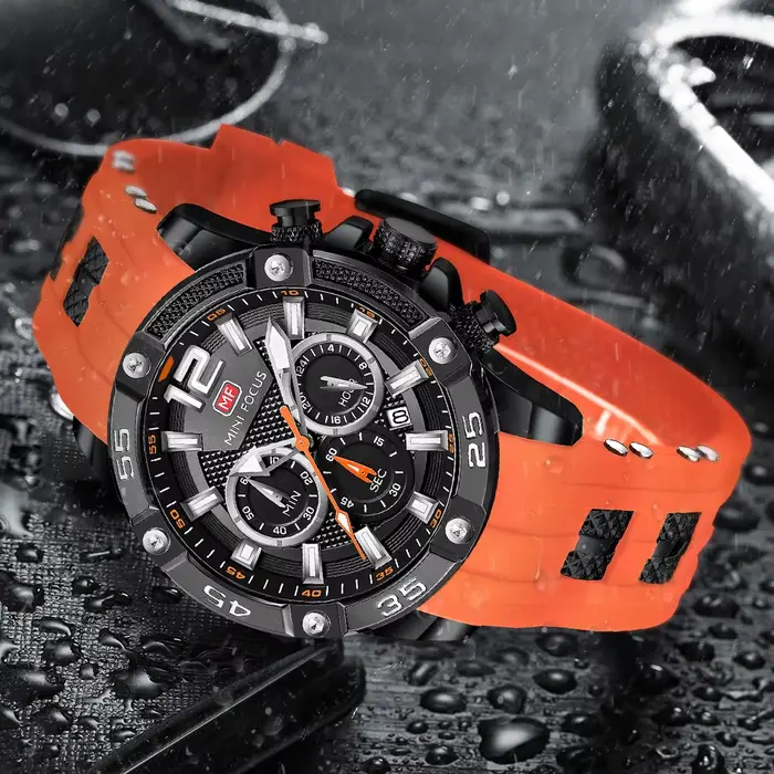 MINI FOCUS chronographe montre marque de luxe analogique Quartz Sport hommes montres