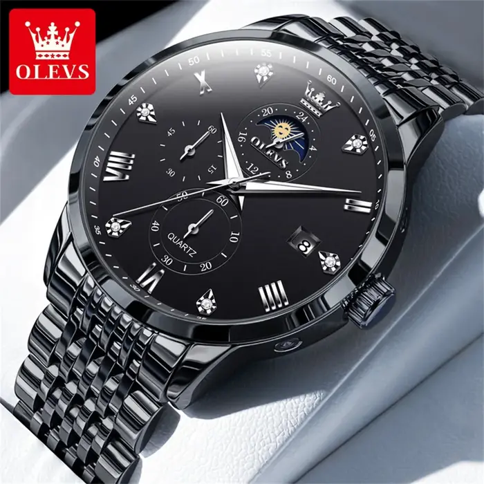 Montre-bracelet à quartz chronographe OLEVS 2925 pour homme