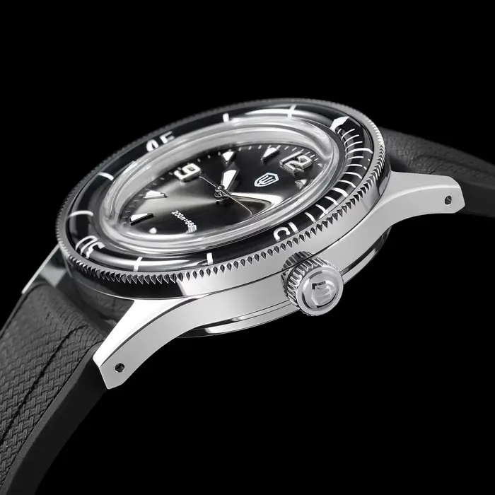 Montre de Plongée Vintage à Quartz avec Cristal de Saphir pour Hommes Occasions Spéciales Robuste et Lumineuse