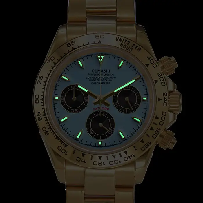 Nouvelle montre VK63 vert lumineux cadran bleu