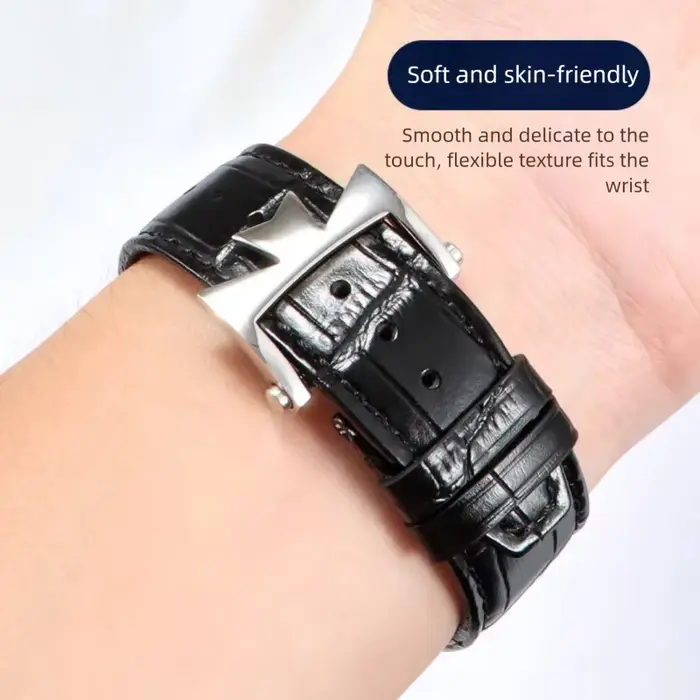 Bracelet en cuir de qualité supérieure adapté à Vacheron Constantin Overseas 4500V 5500V 7900V