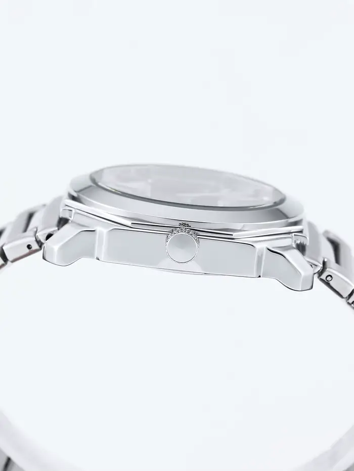 Montre de luxe pour homme avec cadran octogonal - Bracelet en acier inoxydable