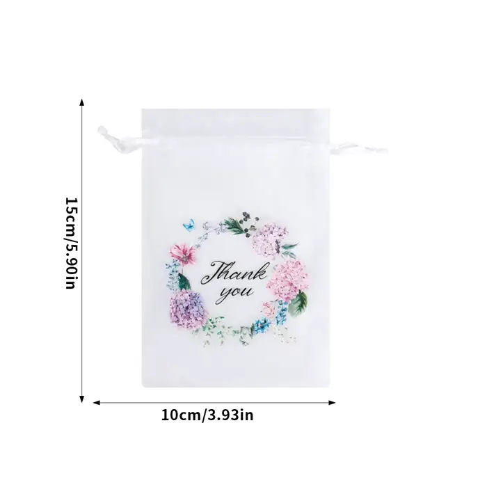 Sacs en Organza avec Lettres de Remerciement