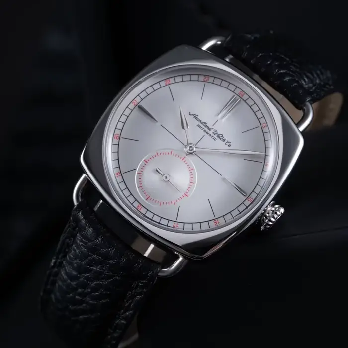 Montre mécanique homme mouette St1701 36mm automatique acier inoxydable bracelet cuir étanche 10bars occassions spéciales