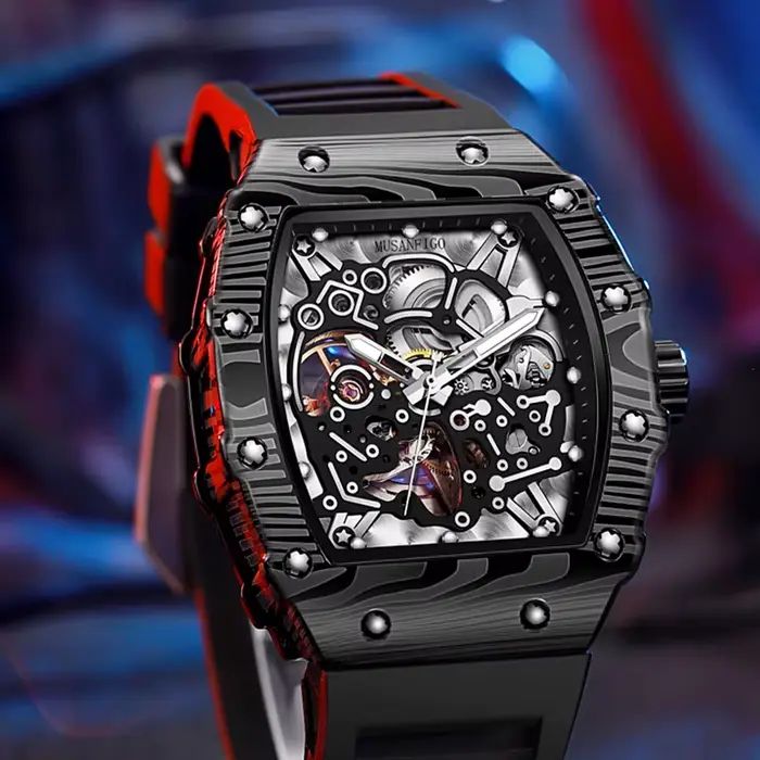 TING ANFIGO-Montre Mécanique Luxueuse Entièrement existent pour Homme