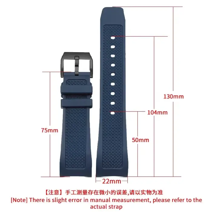 Bracelet de montre en silicone incurvé pour montres IWC série Portugaise occasions sportives et formelles