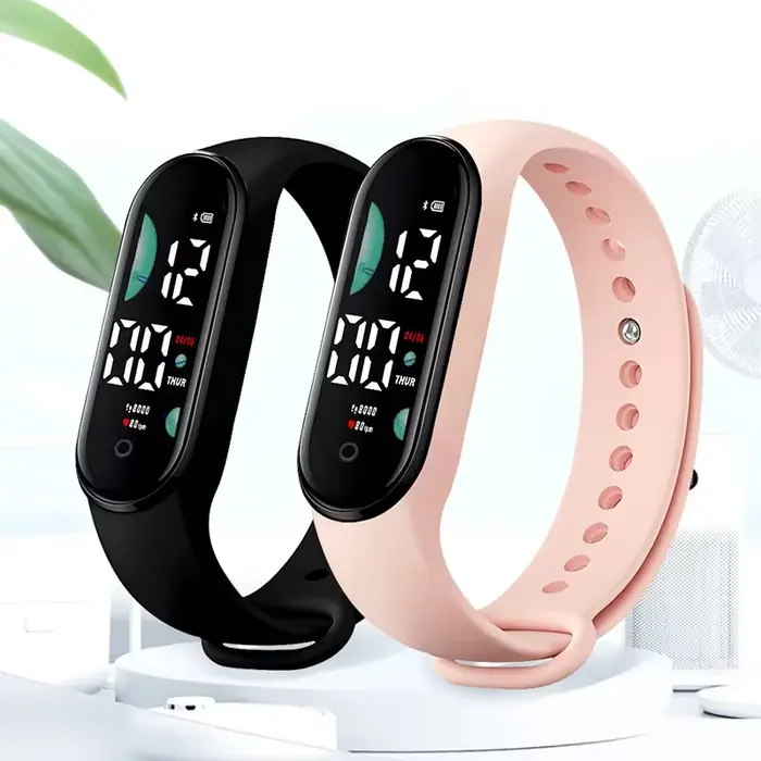 Montre de sport électronique LED montre-Bracelet numérique pour femmes mode décontracté Simple Silicone tactile étanche Bracelet horloge