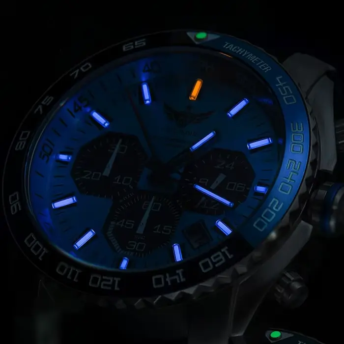 Montre YELANG homme militaire 44mm plongeur Eco-Drive résistante à l'eau avec tubes lumineux acier inoxydable pour occasions spéciales et plongée