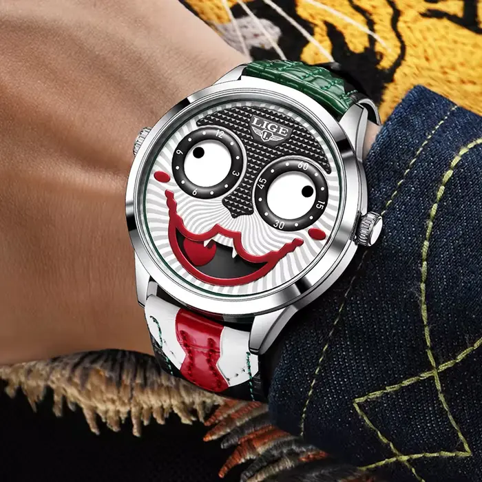 Montre LIGE 2025 Stylish et Étanche pour Hommes Occasions Spéciales Quartz Bracelet en Cuir Casual Mode Design