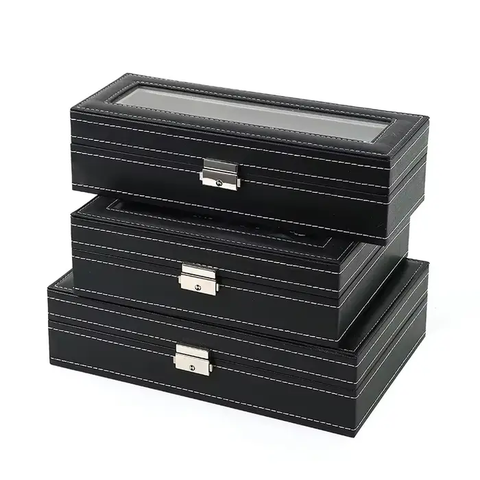 Boîte à Montres Antique en Cuir PU pour Hommes et Femmes, Boîtes de Rangement Multicolores, Idéales pour Collectionner et Décorer Occasions Spéciales