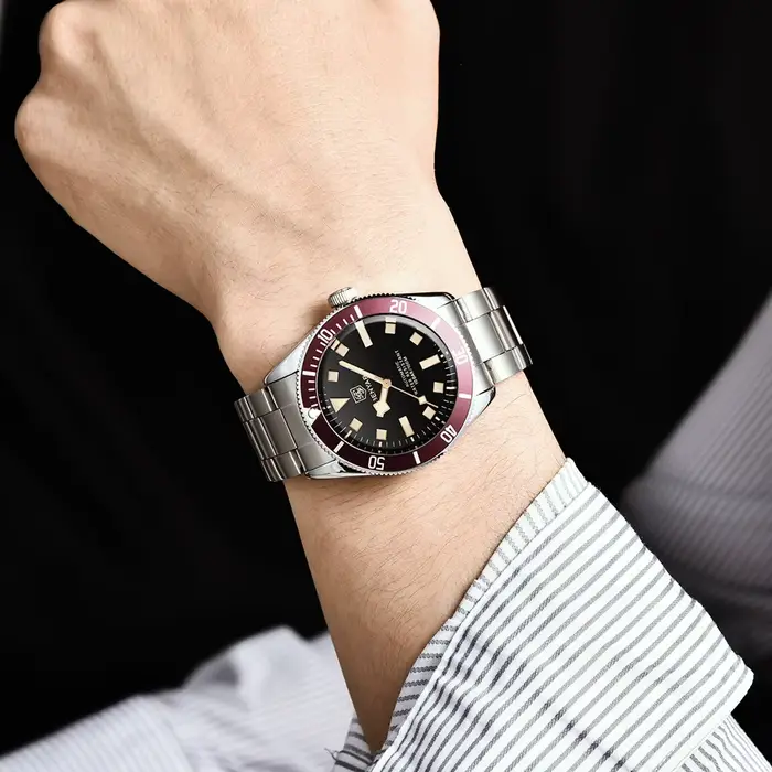 BENYAR nouvelle montre mécanique automatique de luxe 10Bar étanche en acier inoxydable hommes montres sport