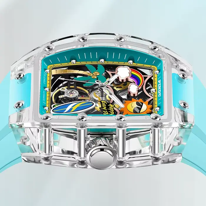 Montre PINDU Edition Limitée Stylish Bracelet Lumineux Résistant à l'Eau Pour Hommes Occasions Plage Vacances