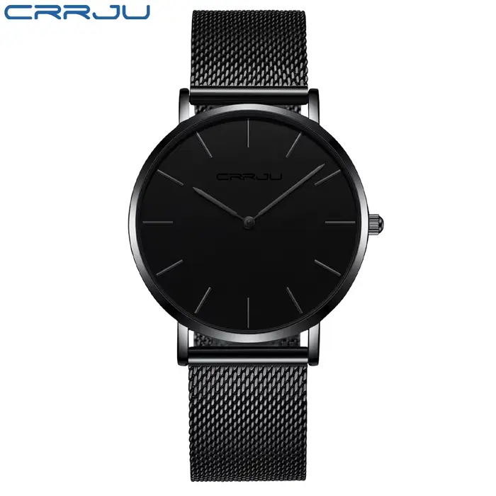 CRRJU nouvelle mode hommes montres haut de gamme de luxe Sport étanche Simple Ultra-mince