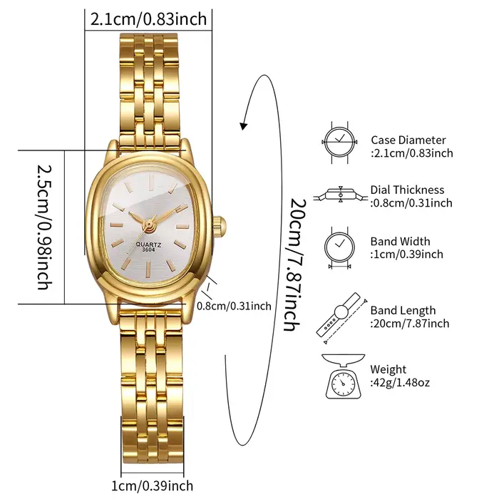 Élégant cadran ovale femmes montre-bracelet mode dames montre à Quartz Reloj Mujer filles horloge cadeau (sans boîte)