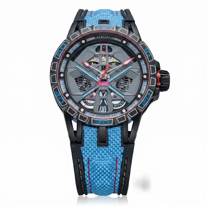 OBLVLO Montres mécaniques automatiques squelette de luxe pour hommes