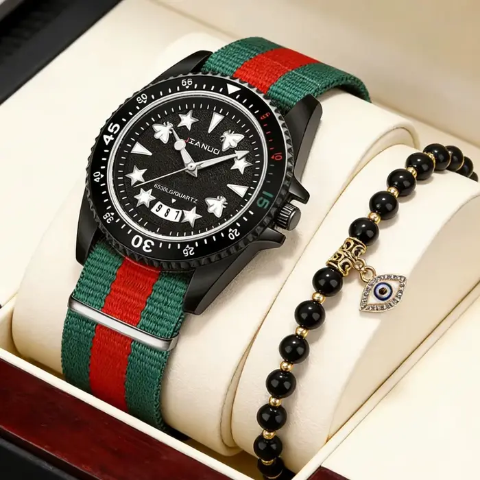 Montre à quartz avec calendrier