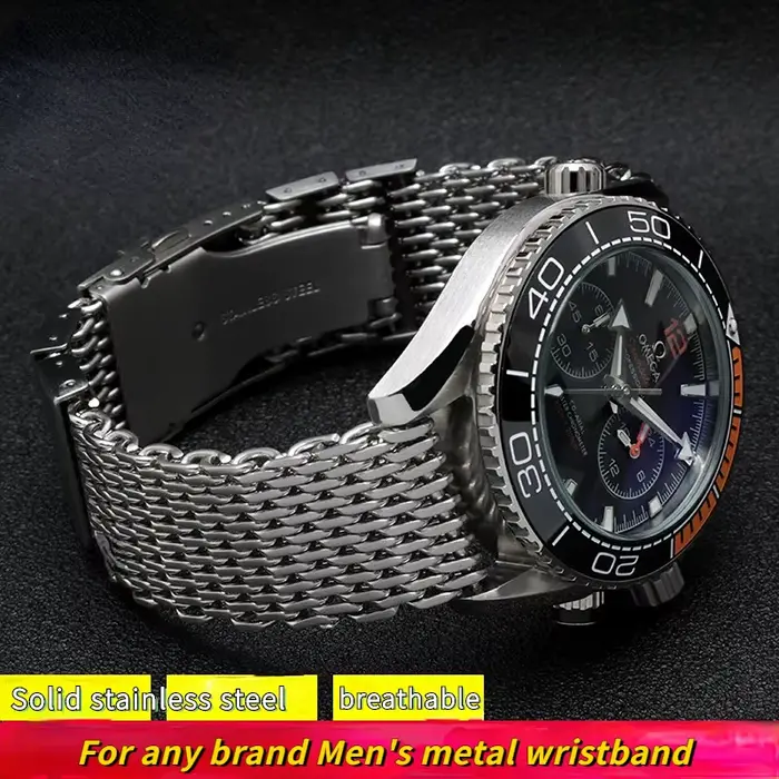 Bracelet Shlavabo Mesh Milan en acier inoxydable élégant pour femmes compatibles avec Hamilton Omega Breitling Citizen SeATM occasions spéciales