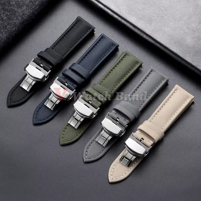 Bracelet de montre en toile de voile premium 18mm 19mm 21mm 20mm 22mm pour Blancpain