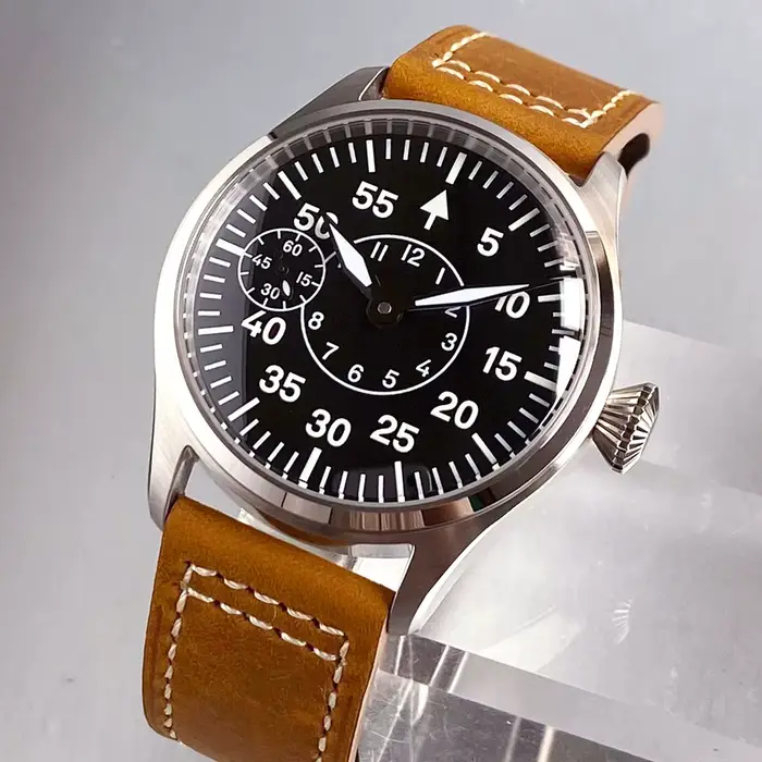Montres de pilote rétro de 42 mm