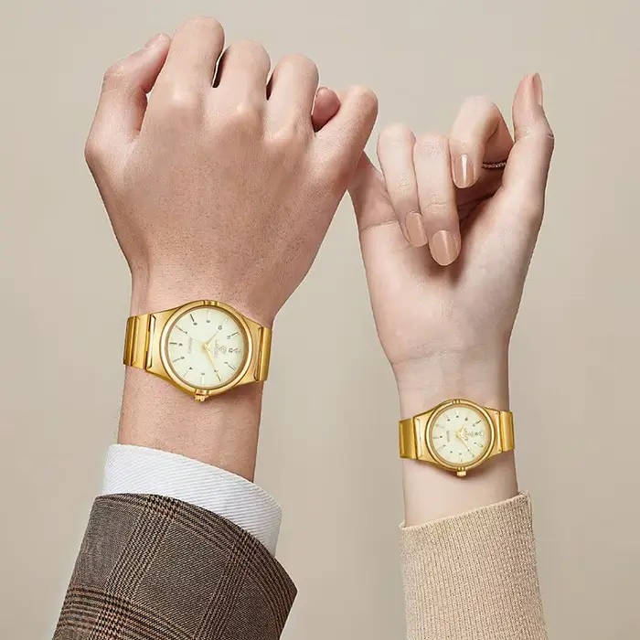Montre-bracelet de luxe en acier inoxydable pour hommes et femmes