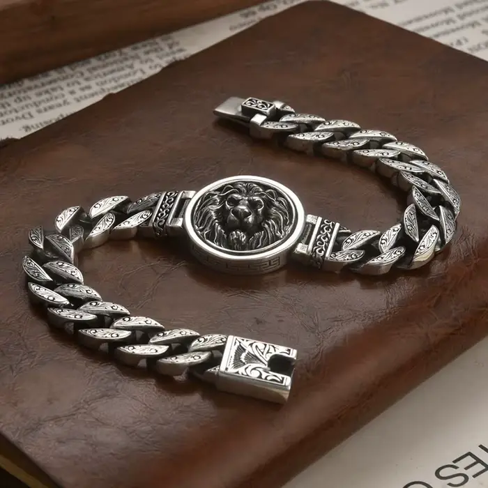 Bracelet tête de Lion pour hommes