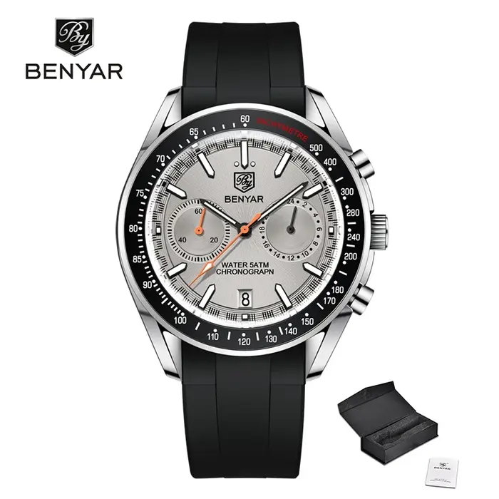 BENYAR hommes montres 2025 Top marque de luxe Quartz chronographe montre automatique