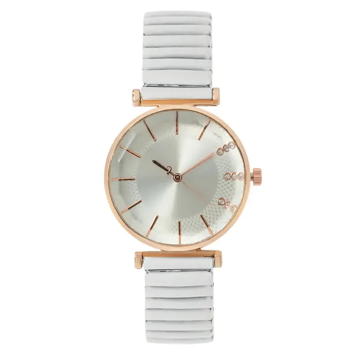 Montre à quartz de luxe Treasure Blue Single Cristal pour dames casual en acier inoxydable bracelet extensible Mode Femmes Dress Montres Horloge