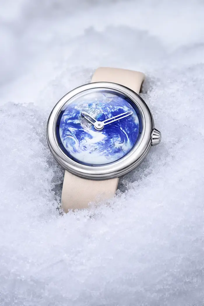 Montre Mars Dial en acier inoxydable avec bracelet en cuir pour homme et femme pour toutes occasions et cadeaux unisexe