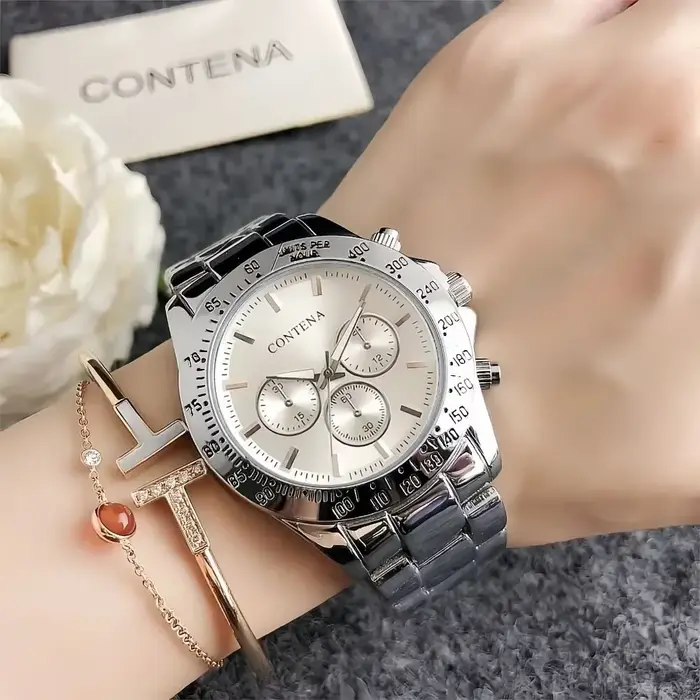 Montre femme TINUORA en acier inoxydable quartz élégante pour femmes occasions spéciales style luxueux