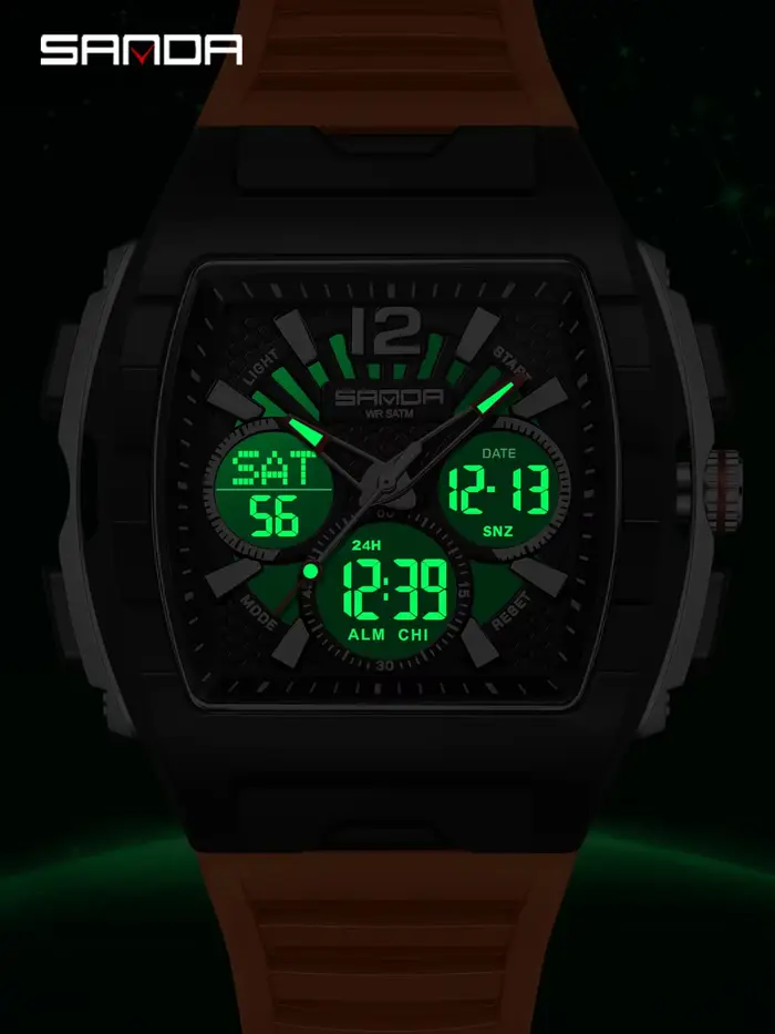 Montre SANDA à double affichage pour homme