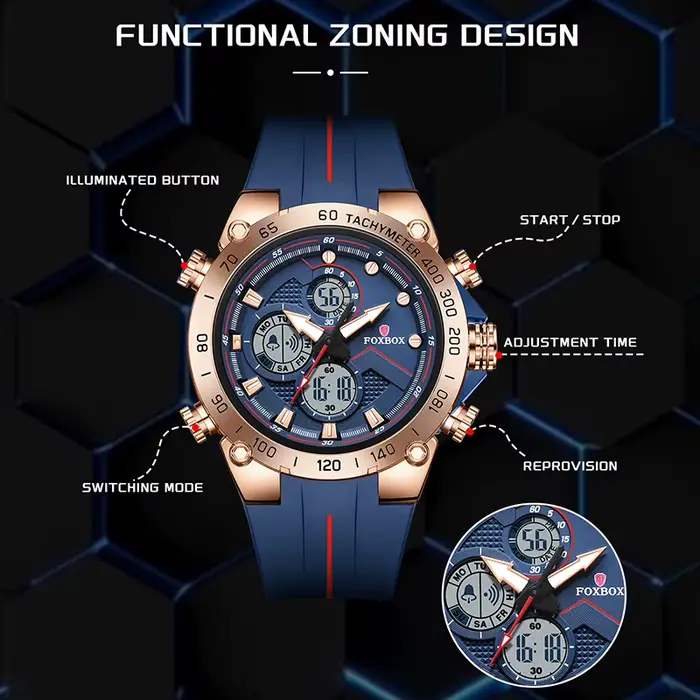 FOXBOX Nouvelle montre de luxe pour homme