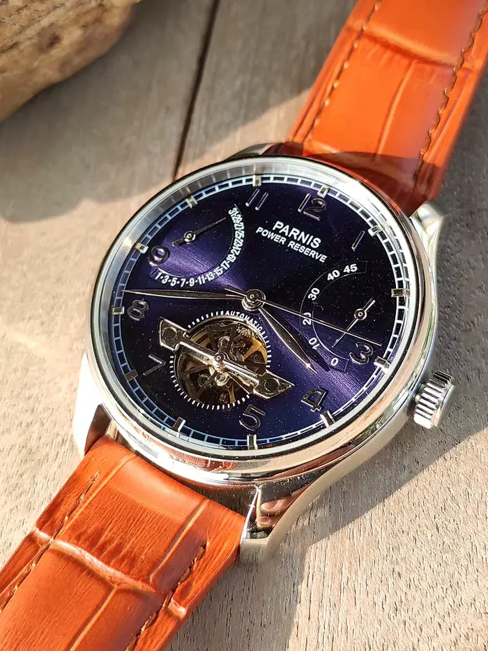 Montre mécanique automatique Parnis Business pour homme