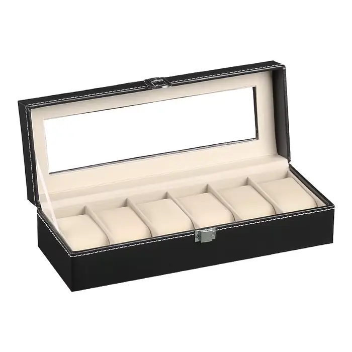 Boîte de présentation de montre-bracelet en cuir PU, étui de rangement de support de montre, 20 empl