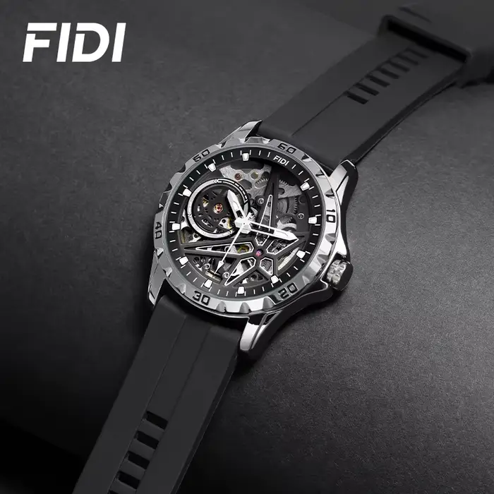 Montre mécanique automatique FIDI Skeleton pour homme
