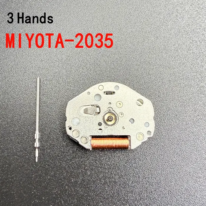 Mouvement à quartz Miyota 2035, trois aiguilles, sans calendrier, outils de réparation de montres, e