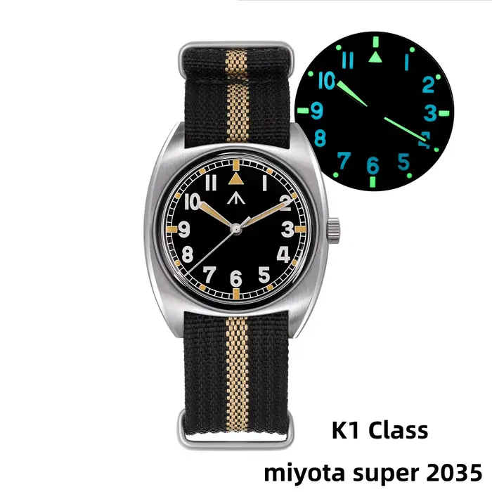Militado ML17 montre mis5 Super 2035/GL12 mouvement à Quartz montre C3 et BGW9 Luminova 100m étanche