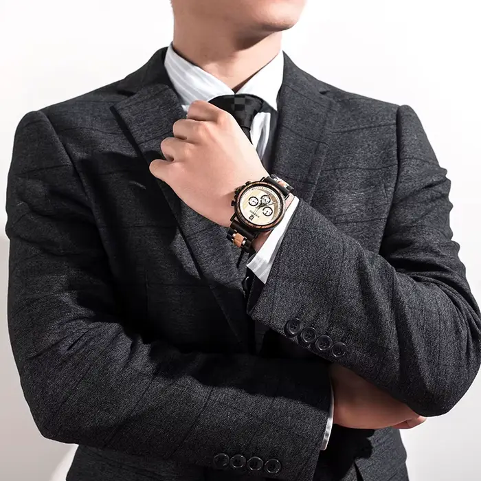 BOBO BIRD - montre militaire boisée pour hommes