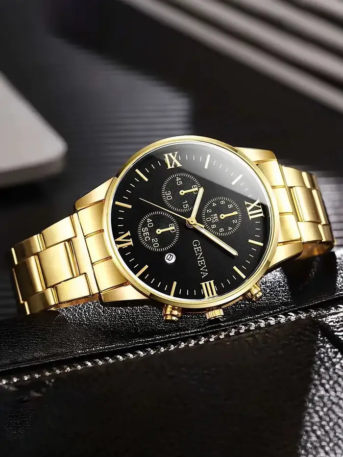 Montre à quartz pour hommes avec fonction calendrier pour un usage quotidien