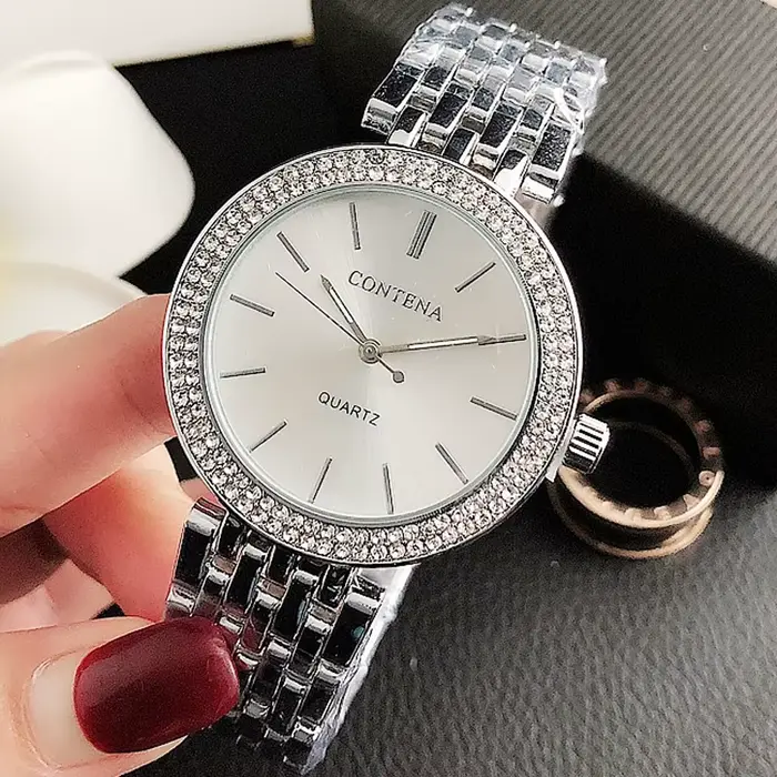 Montre de luxe en strass pour femmes