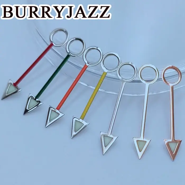 BURRYJAZZ NH34 GMT aiguilles de montre argent or Rose or rouge jaune vert Orange
