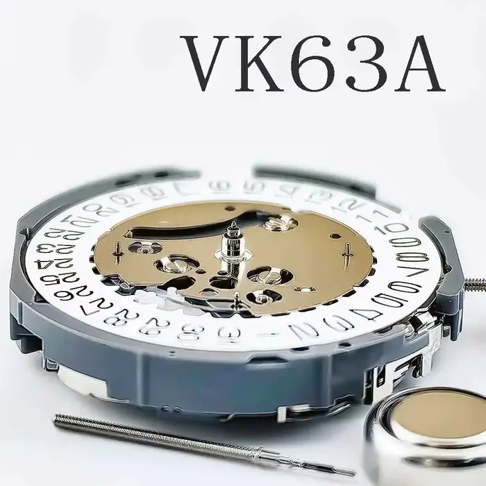 Mouvement à quartz importé du Japon VK63, calendrier 24 heures à 3 heures, montre multifonctionnelle