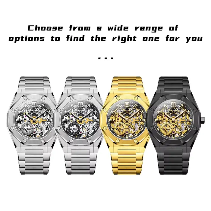 Montre OLEVS Mécanique Squelette Lumineuse pour Homme Occasions Spéciales Robuste Étanche