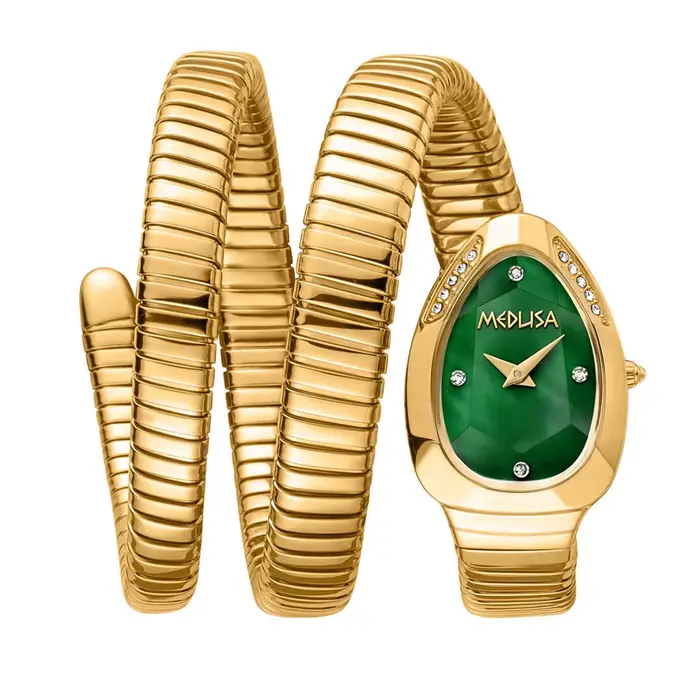 Montre MEDUSA 2026 : Nouveau bracelet en acier inoxydable 316L de haute qualité, montre-bracelet serpent élégante