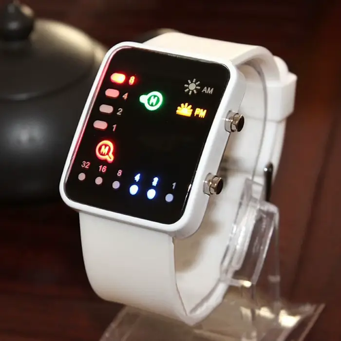 Montres Led binaire hommes