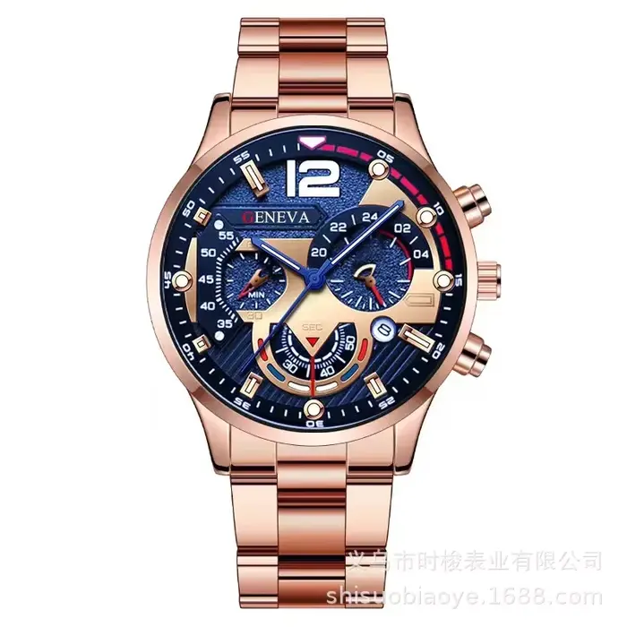 Montre Homme mode hommes montres de sport de luxe en acier Montre à Quartz hommes montres d'affaires