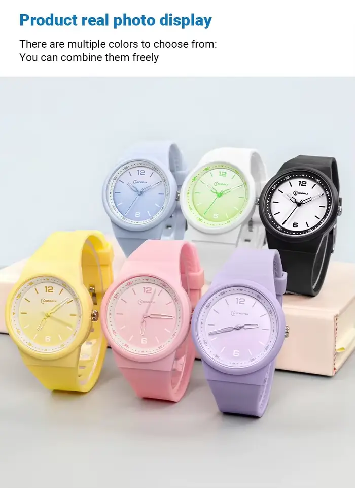 Montres à Quartz rose pour enfants