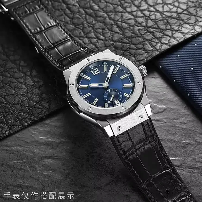 Bracelet de montre en cuir de vachette classique pour montre traditionnelle avec fermoir en acier pour femmes et hommes occassions formelles et semi-formelles