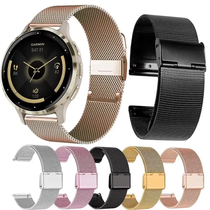 Sangle à boucle milanaise pour Garmin Venu 2 3/3S 2/2S