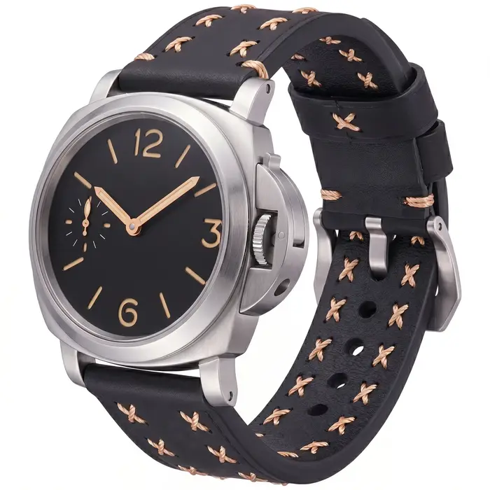 Bracelet de montre en cuir véritable épais