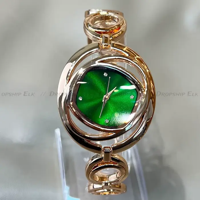 Montre-Bracelet en or classique de luxe pour femmes montres de mode Bracelet en alliage cadran rond